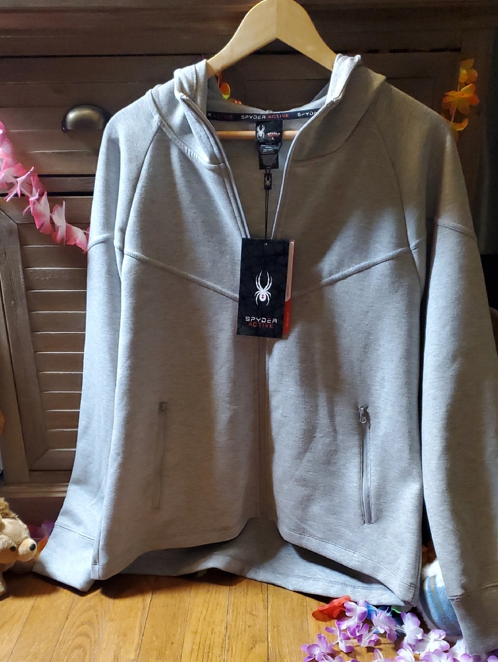 Spyder Active Gray Full Zip Hoodie